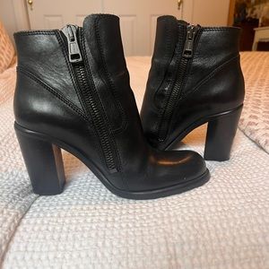 All Saints Heeled Leather Boots | US Size 8